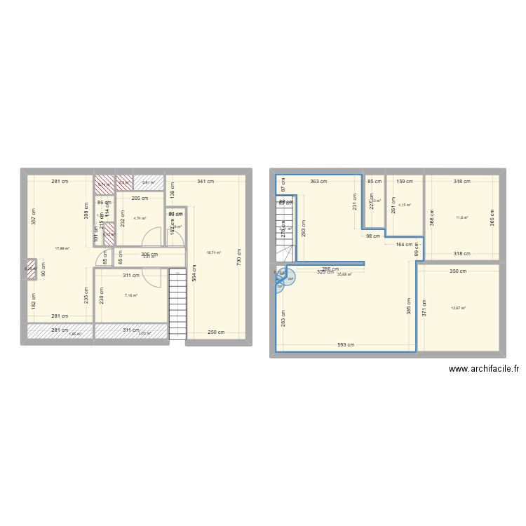 etage. Plan de 0 pièce et 0 m2