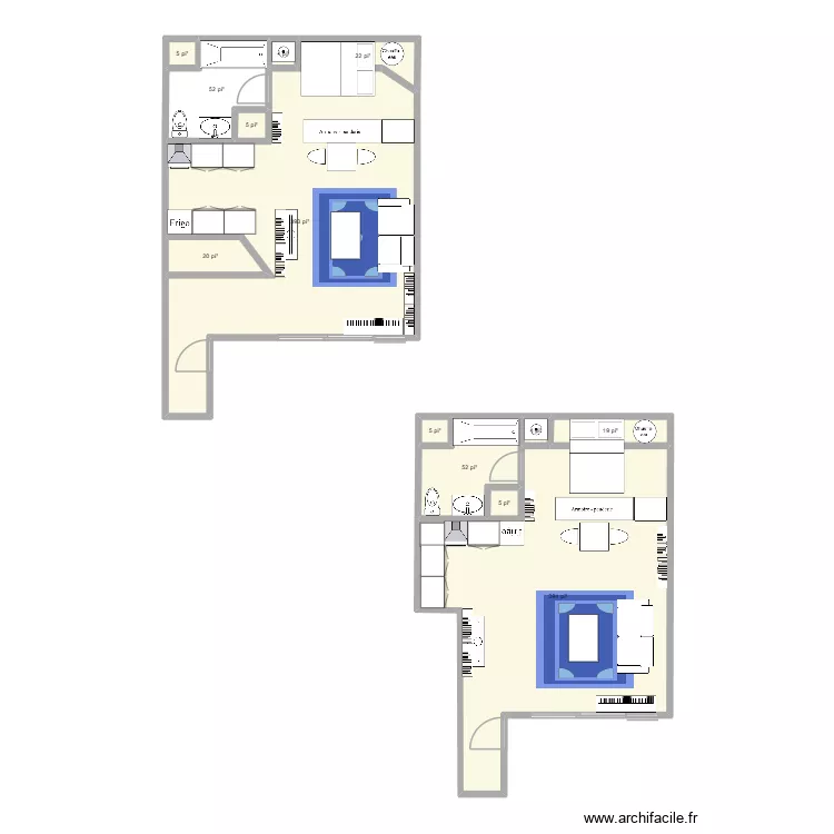 v1 montroyal. Plan de 13  et 91 m²