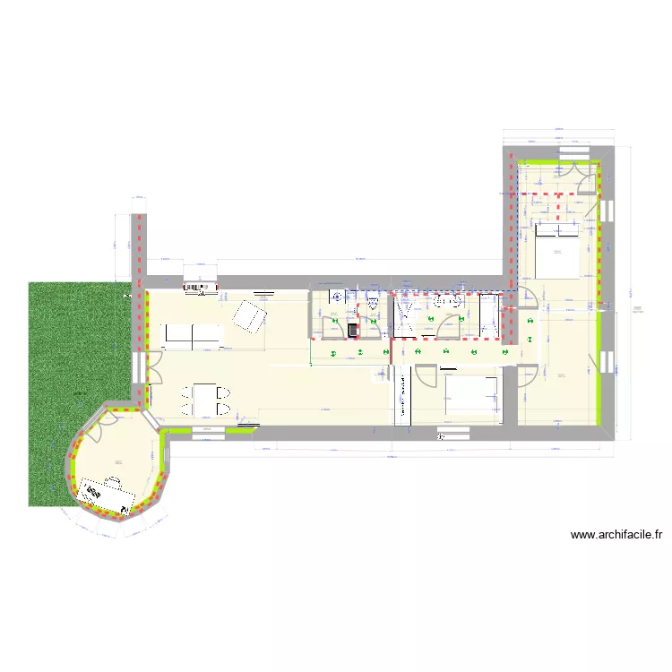 chanray  les macon. Plan de 13  et 56 m²