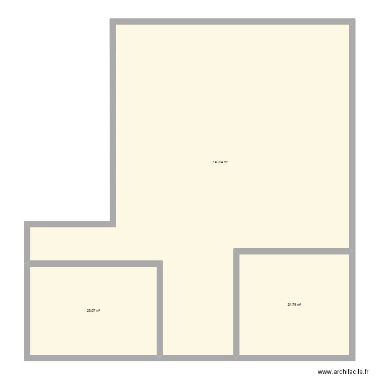 A faire cette année. Plan de 3 pièces et 190 m2