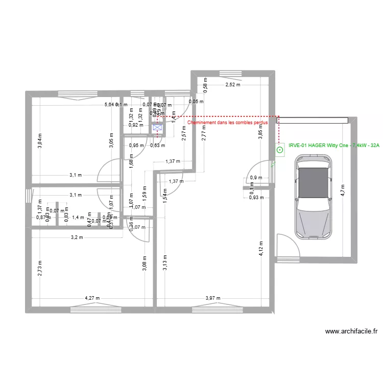 Plan IRVE modifi&eacute; le 04.08.2026. Plan de 5  et 60 m²