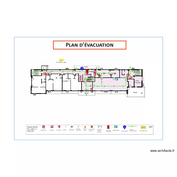 rez de chaussee mottet. Plan de 