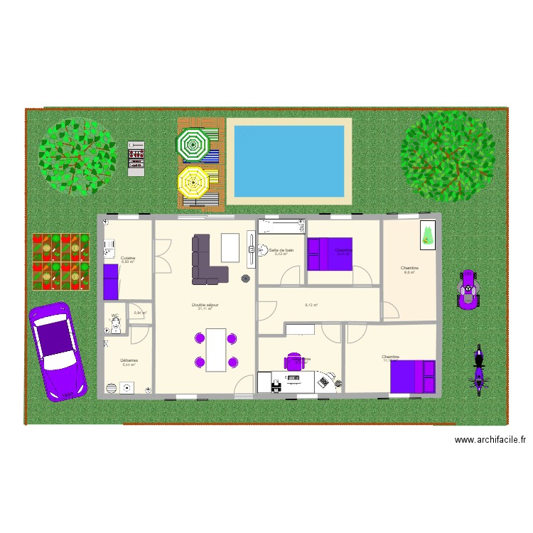 FEUR . Plan de 0 pièce et 0 m2