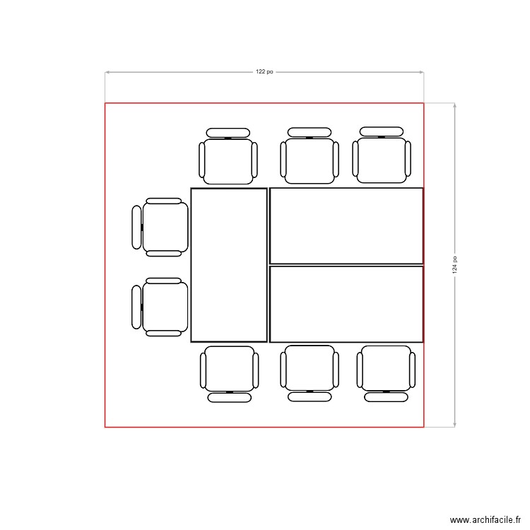 Table B2U8. Plan de 0 pièce et 0 m2