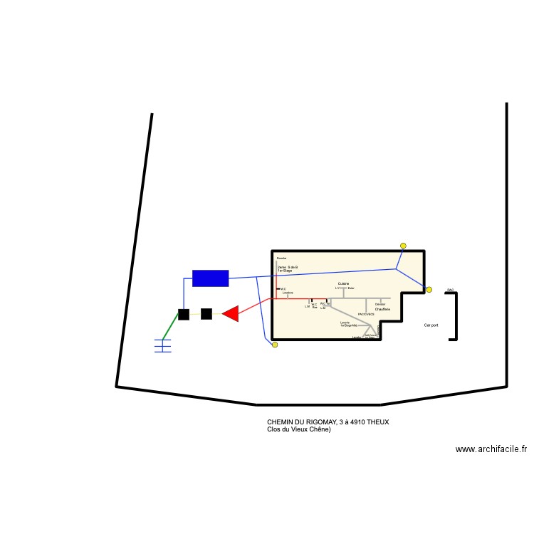 dejong. Plan de 1 pièce et 16 m2