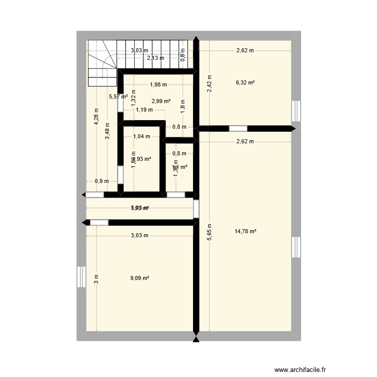 apres travaux. Plan de 0 pièce et 0 m2