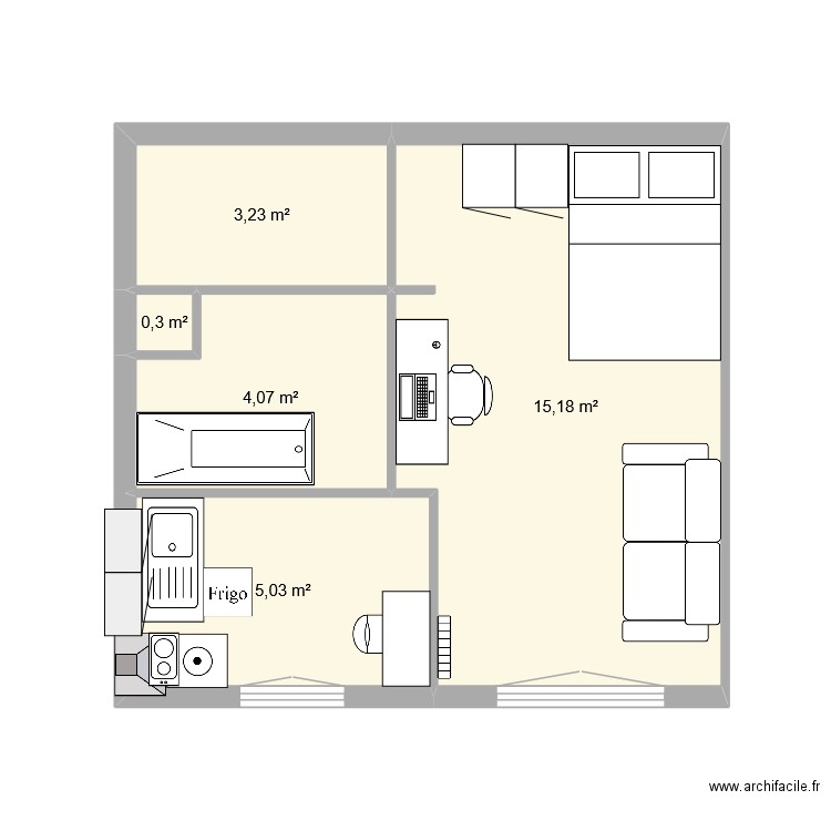 EVRY9 IENA. Plan de 5 pièces et 28 m2