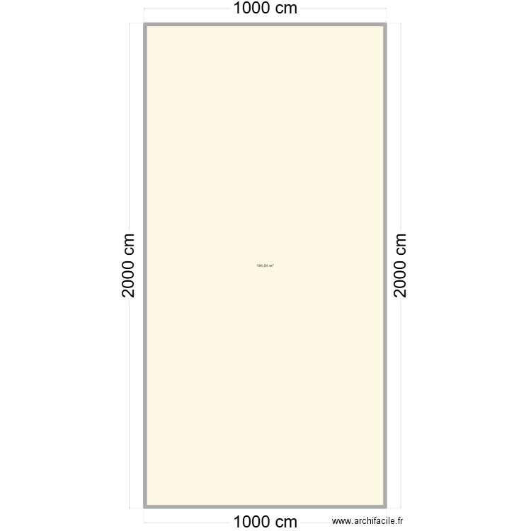 PADEL. Plan de 1 pièce et 194 m2