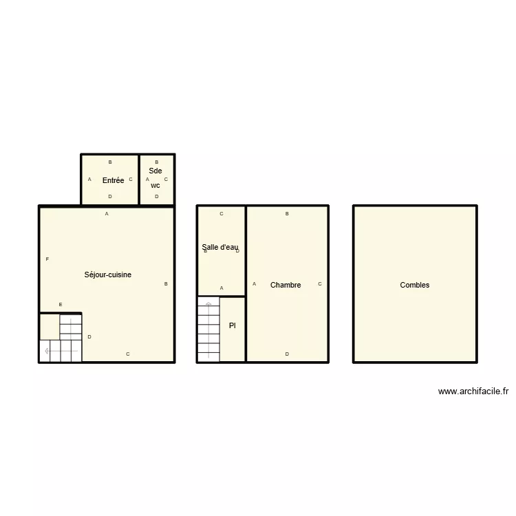 TREFFIAGAT GUICHARD. Plan de 