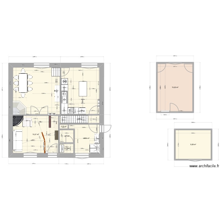 Diderot  77420. Plan de 9 pièces et 88 m2