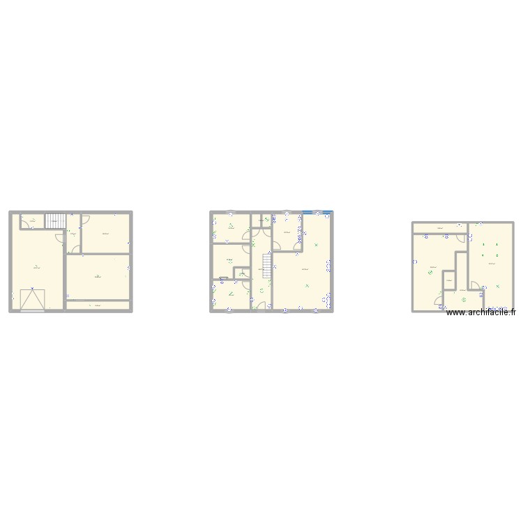 sous sol BT. Plan de 20 pièces et 301 m2