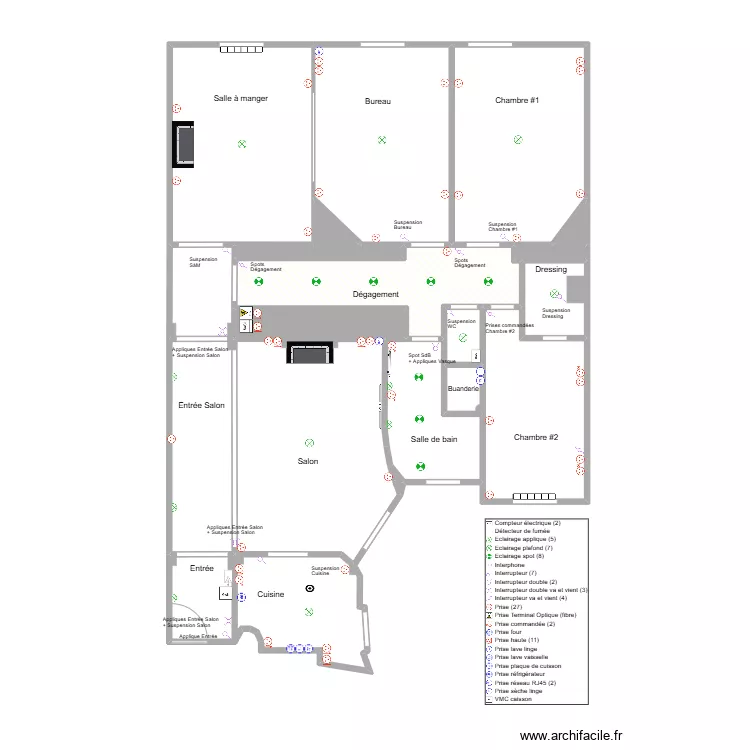 43Nollet - Electricité. Plan de 43Nollet - Electricité. Plan de