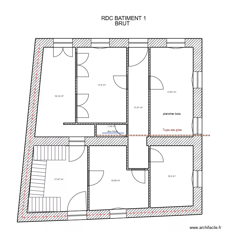 rdc Bâtiment 1.1. Plan de rdc Bâtiment 1.1. Plan de