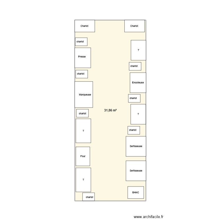 PREP. Plan de 1 pièce et 32 m2