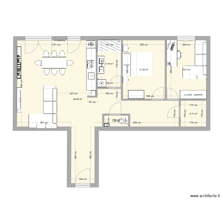 Appart. Plan de 0 pièce et 0 m2