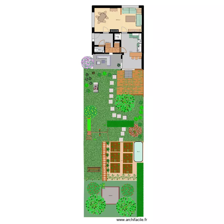 plan rdc, véranda et jardin 2. Plan de plan rdc, véranda et jardin 2. Plan de