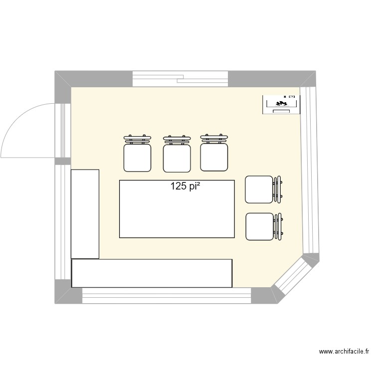 gazeboo. Plan de 1 pièce et 12 m2