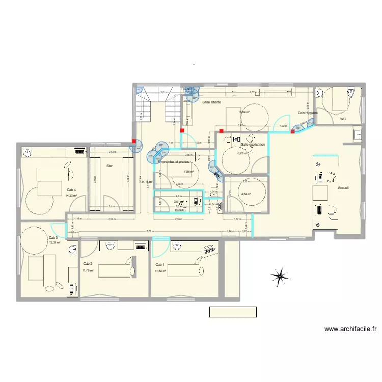 Leroux Barth version 8 ter. Plan de 13  et 162 m²