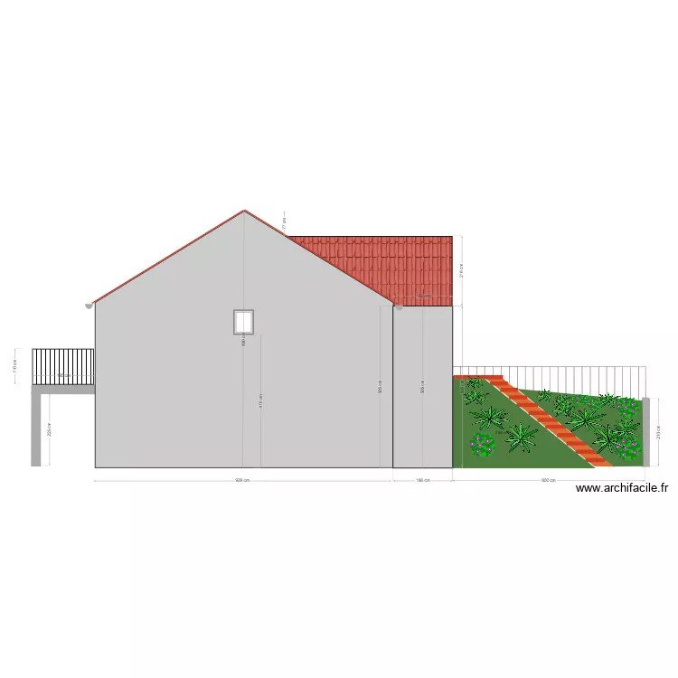 fa&ccedil;ade nord 15/03. Plan de 