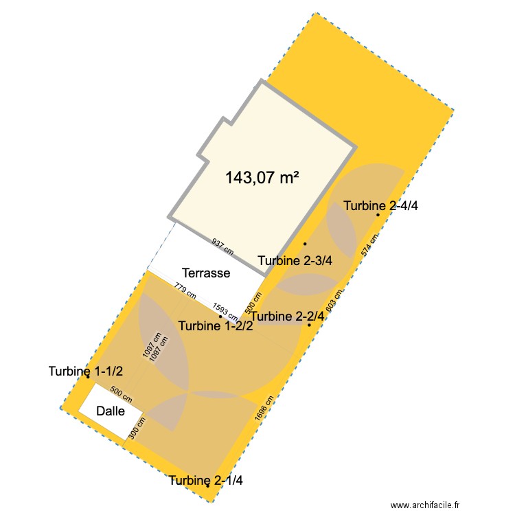 Arrosage automatique. Plan de 1 pièce et 143 m2