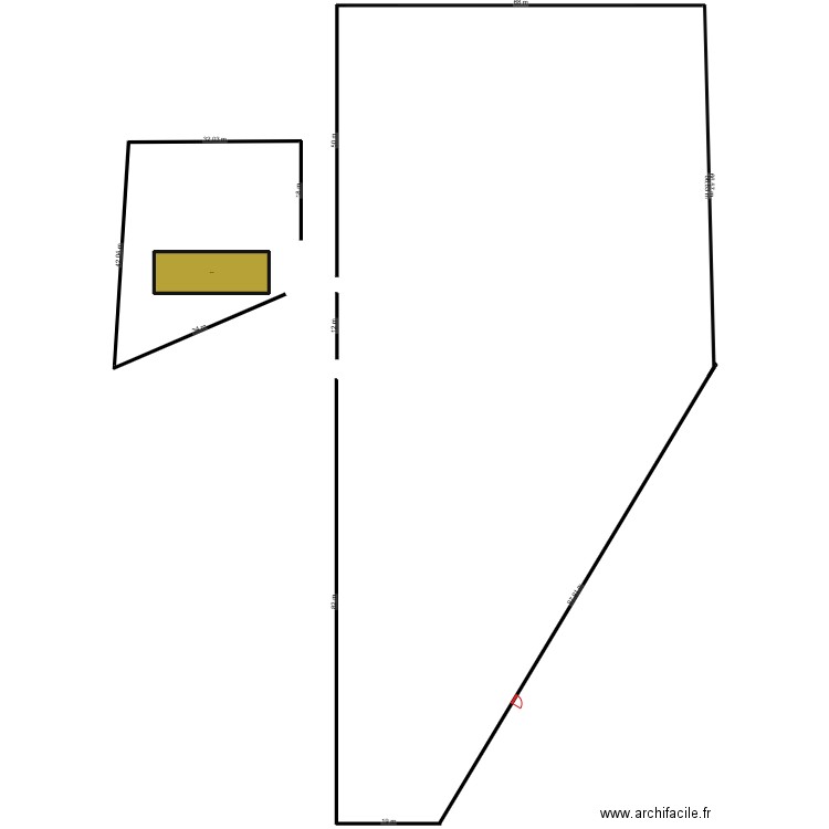 Cimetière de KARFALA. Plan de 1 pièce et 155 m2