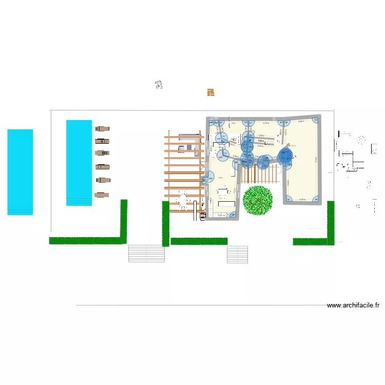 Maison. Pouilles 3/8/2025. Plan de 