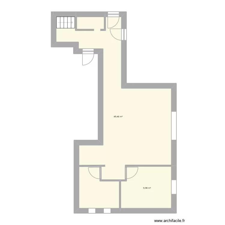 Vence. Plan de 2  et 59 m²