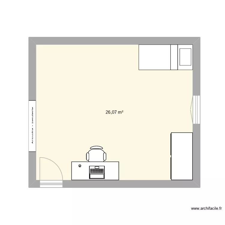 chambre Léa. Plan de 1 et 26 m² chambre Léa. Plan de 1 et 26 m²