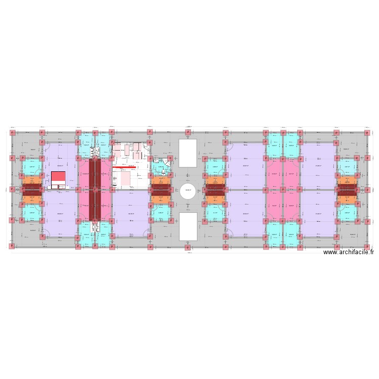 Jacqueville Studio Poteaux. Plan de 45 pièces et 483 m2