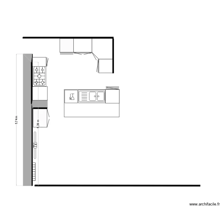 Plan de cuisine. Plan de 
