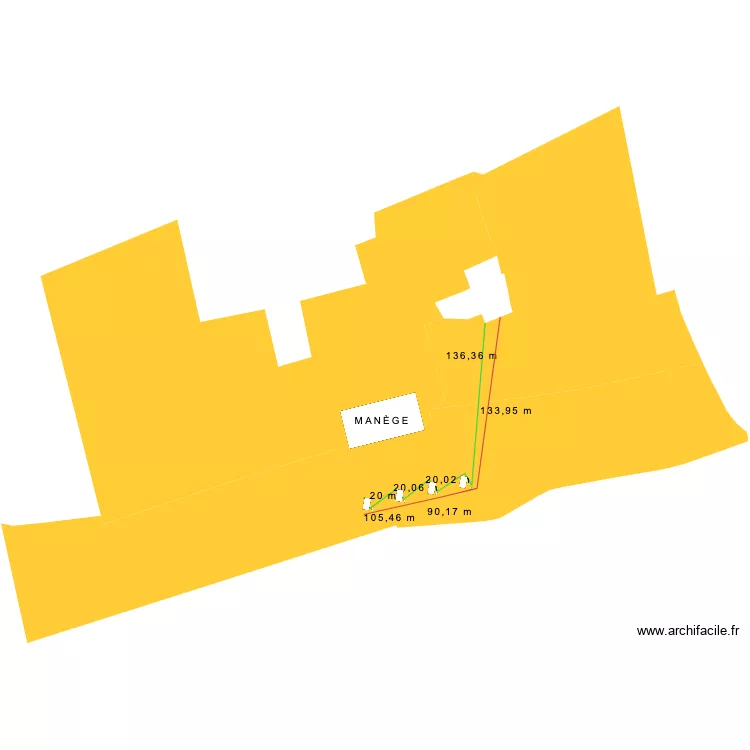 Ecurie de la bassanne. Plan de 