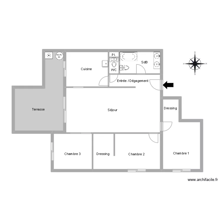 51911 PATRONCINI. Plan de 7  et 93 m²