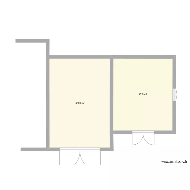 Garage La Roque. Plan de 2  et 40 m²