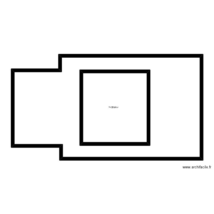 PKM. Plan de 2 pièces et 136 m2