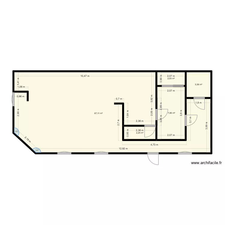 pdc def 2 cotes murs maringue. Plan de 5 pièces et 83 m² pdc def 2 cotes murs maringue. Plan de 5 pièces et 83 m²