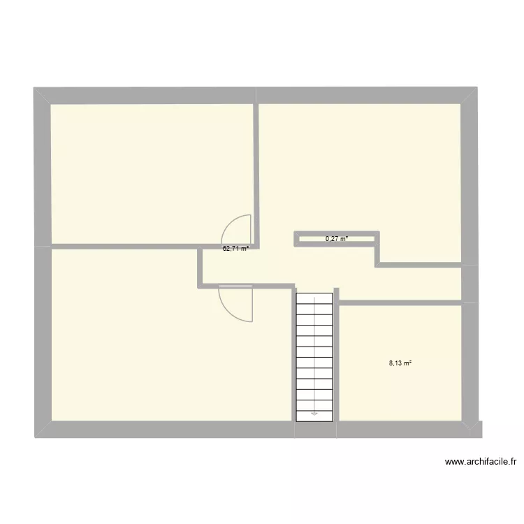 ETAGE. Plan de 3 Pièces et 71 m² ETAGE. Plan de 3 Pièces et 71 m²