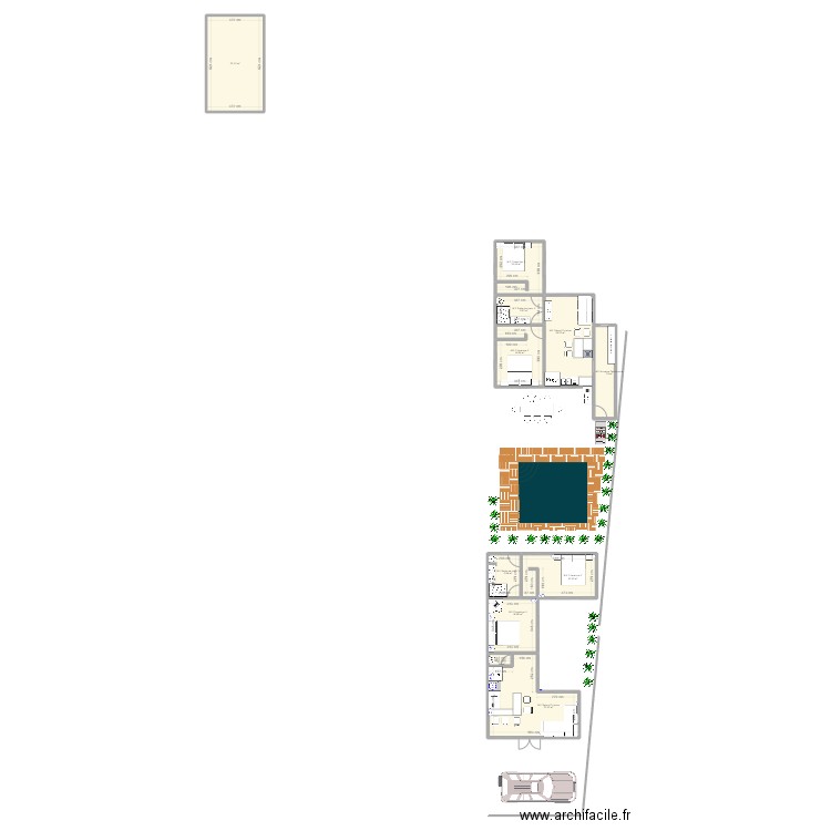 Hass projet 2 houses 4 bed 1 pool. Plan de 0 pièce et 0 m2