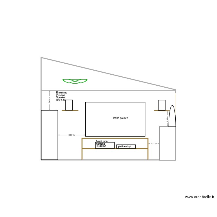 mur lateral sejour 3 fenêtres (définitif). Plan de 3 pièces et 5 m2