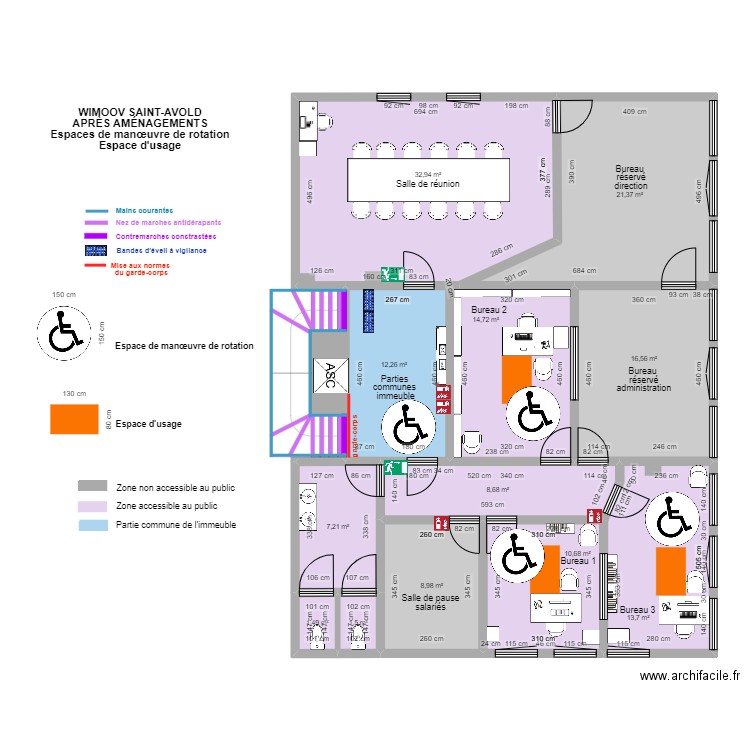 modif WIMOOV SAINT-AVOLD APRES TRAVAUX Espaces de rotation. Plan de 0 pièce et 0 m2