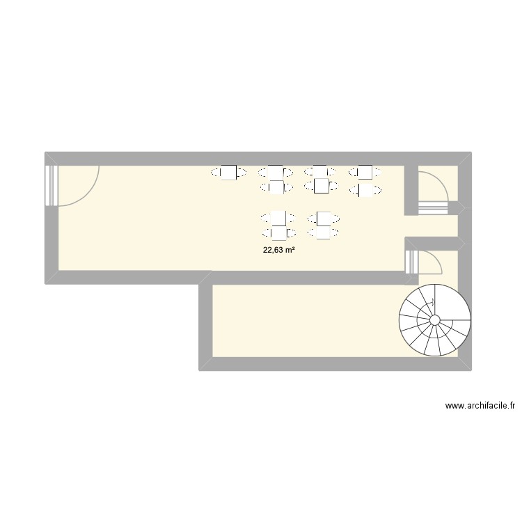 ahmet1. Plan de 1 pièce et 23 m2