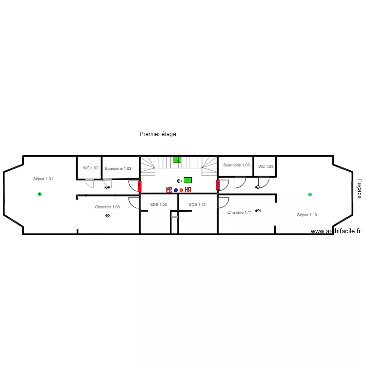 maison premier leray d&eacute;tection incendie 1. Plan de 10  et 1693 m²