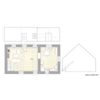 Salle de ping-pong plan masse habitation N°1