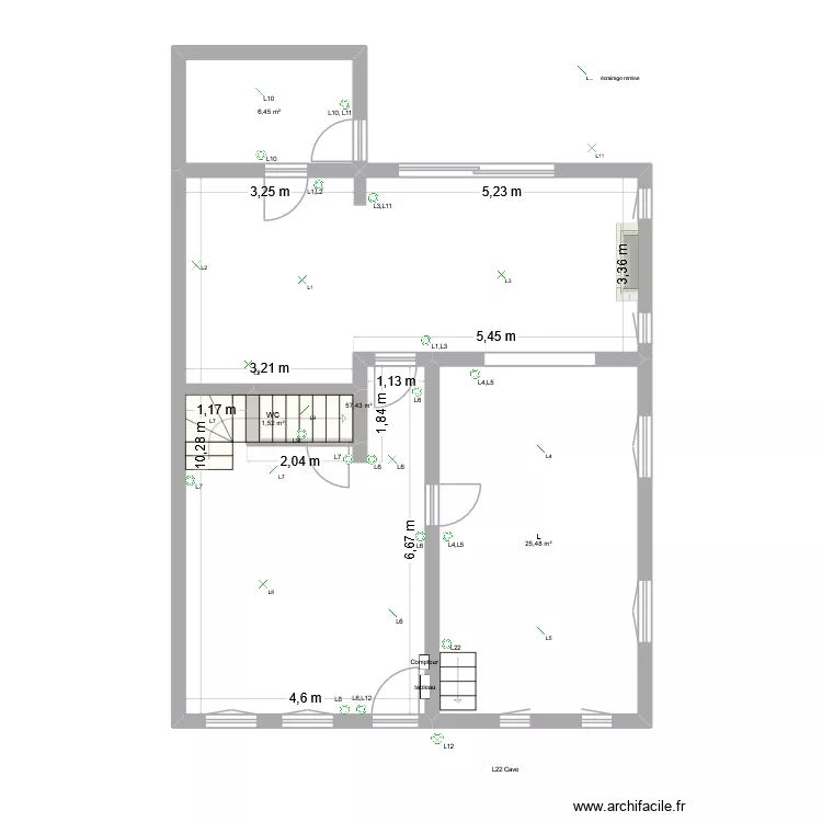 REZ &eacute;clairage 2026. Plan de 10  et 204 m²
