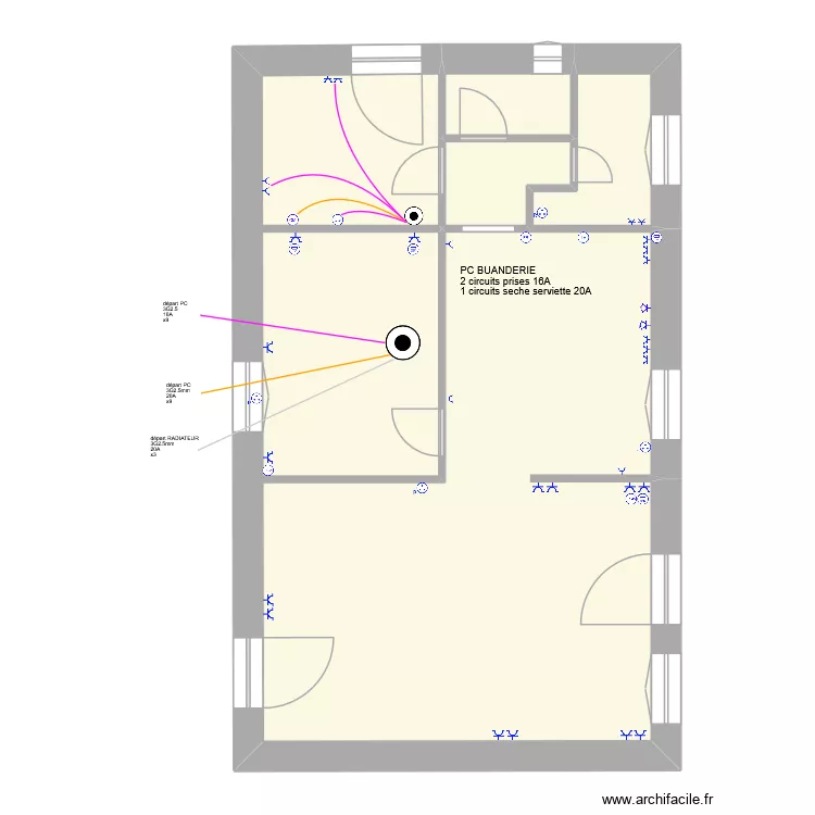 Joris PC buanderie. Plan de 4 pièces et 73 m² Joris PC buanderie. Plan de 4 pièces et 73 m²