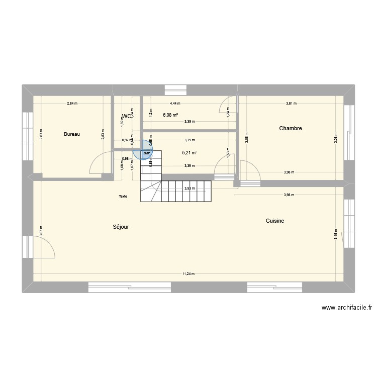 7,5x12 - 30-06-25. Plan de 3 pièces et 73 m2