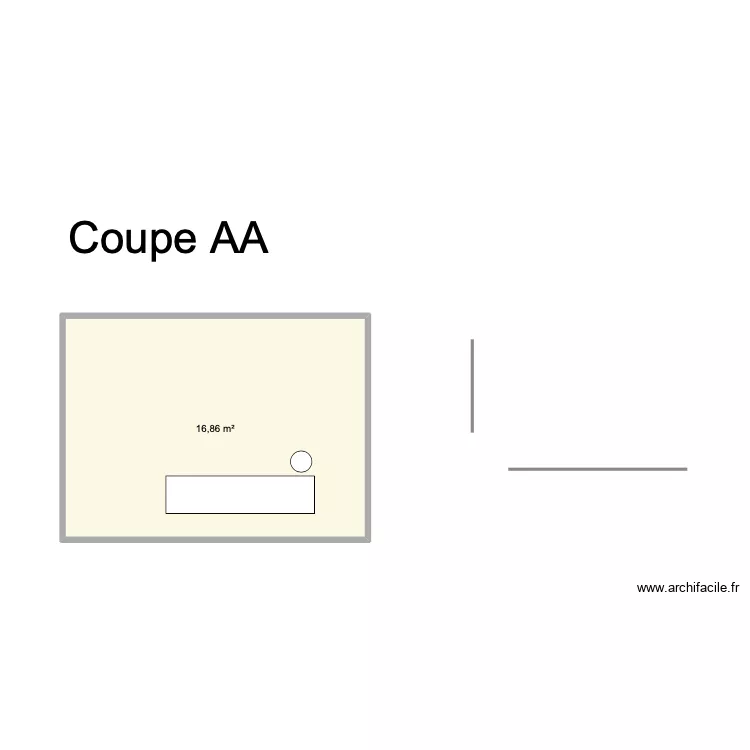 COUPE AA. Plan de 