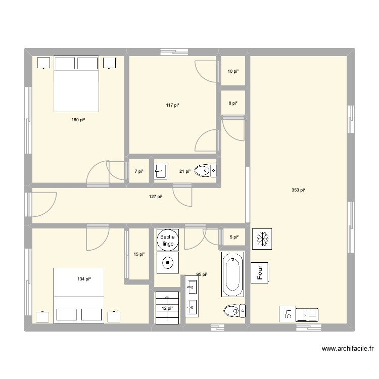 RDC 18e plan. Plan de 0 pièce et 0 m2