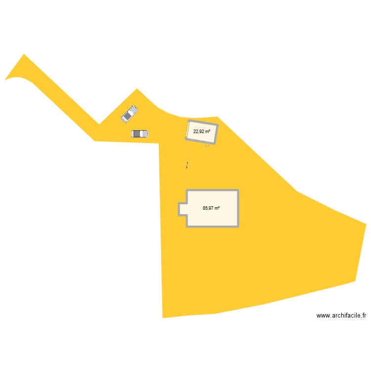 Essai. Plan de 2 pièces et 109 m2
