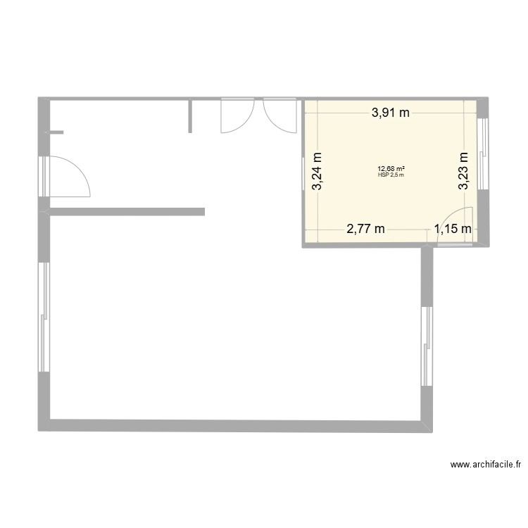 maison estrablin. Plan de 1 pièce et 47 m2
