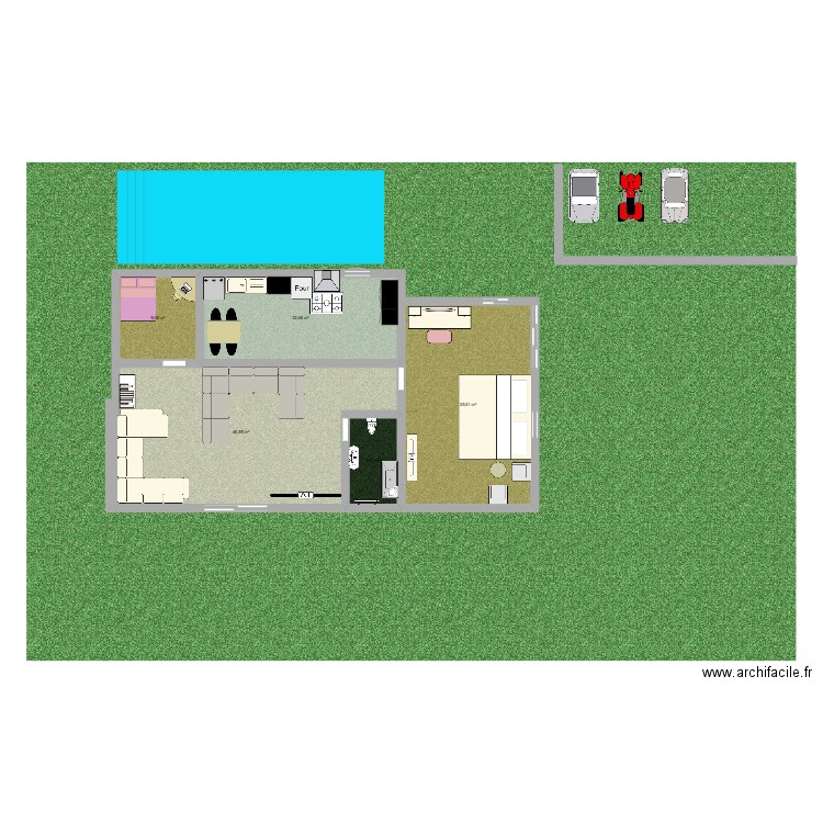 maison sabrina. Plan de 5 pièces et 120 m2